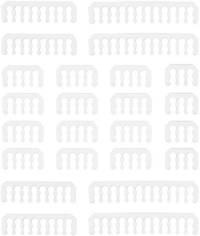 Main image of Vszerda Cable Comb Kit for Power Cable,Sleeve Management Tools Wire Organizer Comb Includes 4x24 P+4x16P+12x8P+4x6P Computer Case Water Cooling Cable Organizer(Clear)