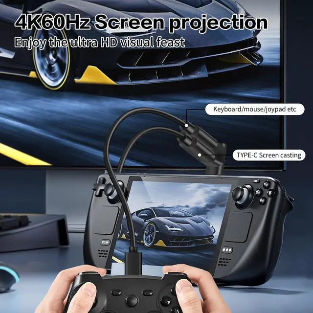 Alt view image 2 of 6 - Vszerda Dual USB C Data Splitter Adapter 2-in-1 USB Type C Connectors Support 100W Fast Charge, USB3.1 (10Gbps) Data Transfer and 4K (60Hz) Resolution