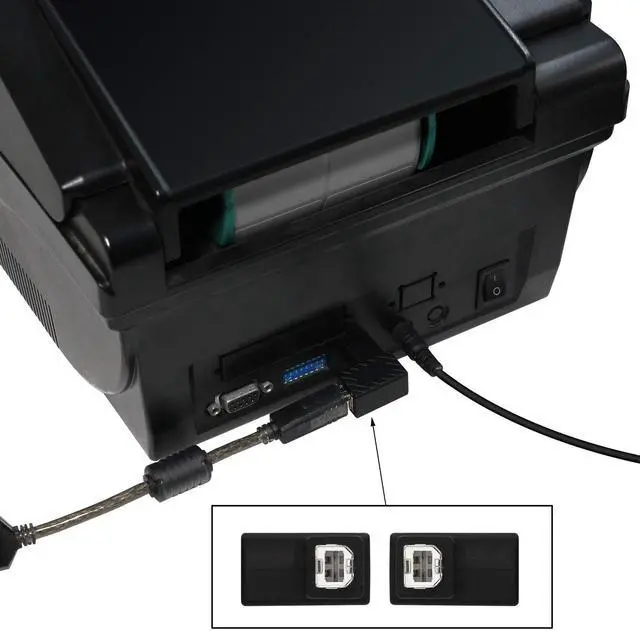 Alt view image 3 of 5 - Vszerda USB 2.0 Type-B Printer Adapter, 2Pack 90 Degrees USB 2.0 B Male to Type-B Female Adapter for Printer, Scanner, Mobile HDD and More