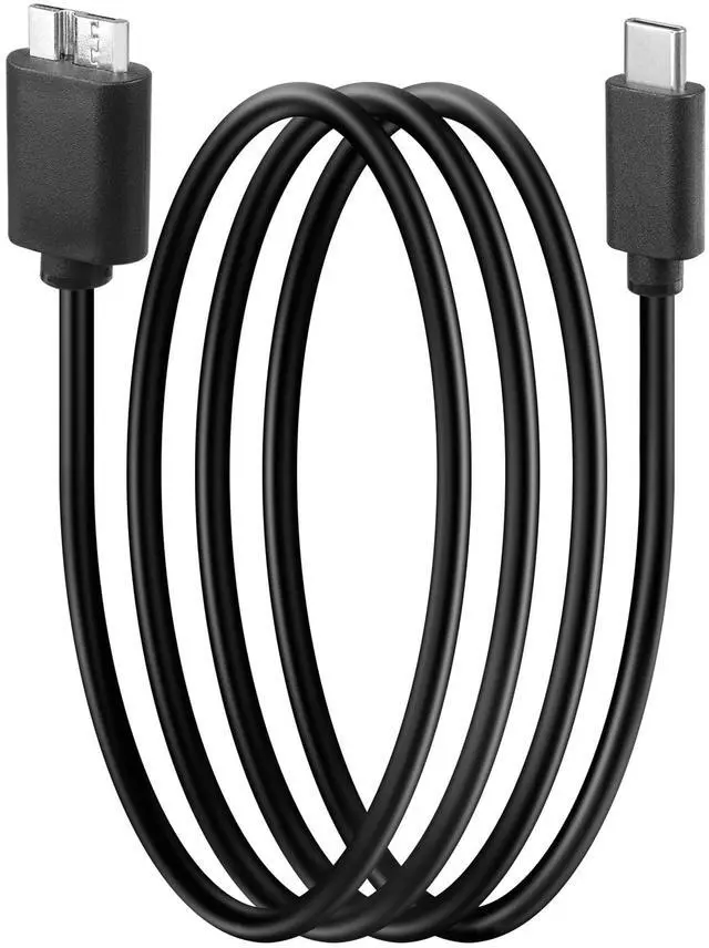 Main image of Vszerda Micro B to USB C Hard Drive Cable 3FT/1M USB Type C to Micro B External Hard Drive Fast Charge Sync Cable
