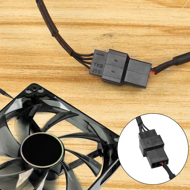 Alt view image 7 of 7 - Vszerda PWM 12V USB Fan Step-Up Connector Cable 2Pack Full Speed 12V Step-Up USB to 3Pin/4Pin PC Fan Sleeved Power Adapter Cable