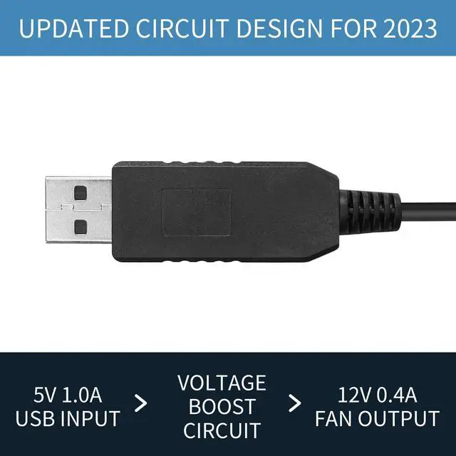 Alt view image 5 of 7 - Vszerda 12V USB to Molex Fan Step-Up Cable 2 Pack USB Port to 12V Molex Computer PC Fan Adaptor Connector Power Supply Cable(11.8"/30cm)