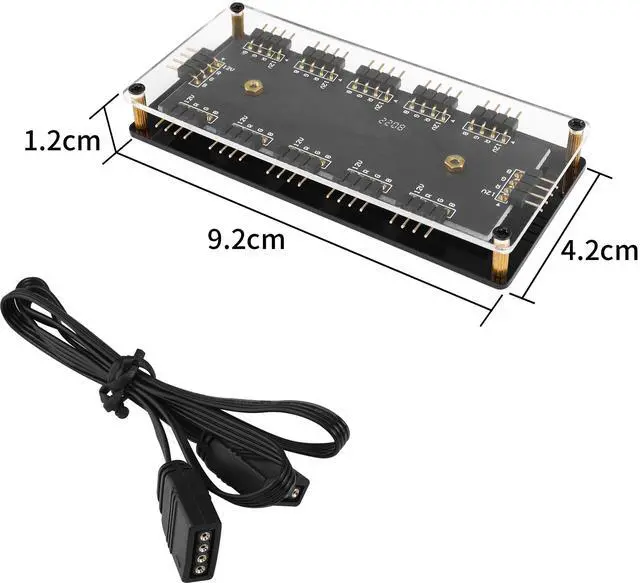Alt view image 5 of 6 - Vszerda 12V 4Pin RGB LED Splitter 4 Pins LED Splitter Cable LED Strip Connector 1 to 10 Y Splitter for RGB 5050 3528 LED Light Strips with 50CM Extension Cable