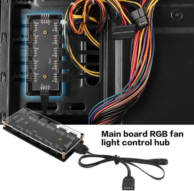Alt view image 3 of 6 - Vszerda 12V 4Pin RGB LED Splitter 4 Pins LED Splitter Cable LED Strip Connector 1 to 10 Y Splitter for RGB 5050 3528 LED Light Strips with 50CM Extension Cable