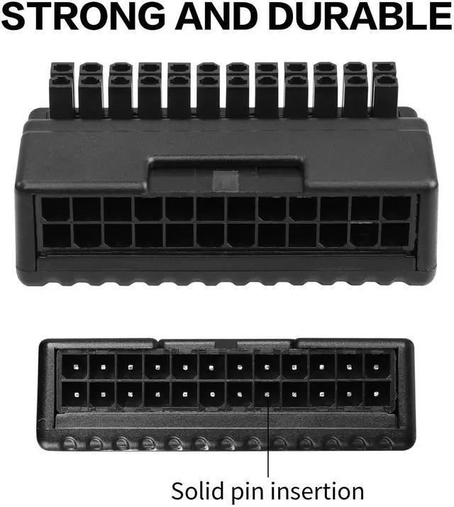 Alt view image 4 of 6 - Vszerda 90 Degree ATX 24Pin Adapter 24Pin ATX Male to Female Power PSU Port 90-Degree Adapter Board for Desktop Motherboard Power Supply