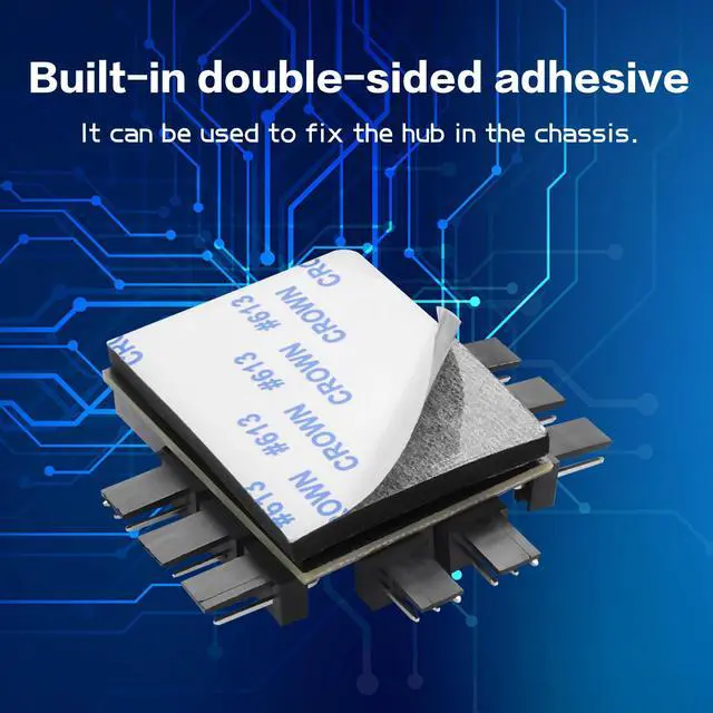 Alt view image 6 of 7 - Vszerda 3 Pin Chassis Fan Hub, 12V 1 to 8 Multi Way Computer Cooling Fan Splitter Controller Hub for PC Desktop Computer Motherboard(SATA)