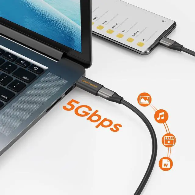 Alt view image 4 of 7 - USB C Female to USB Male Adapter, 5Gbps USB C to USB Adapter