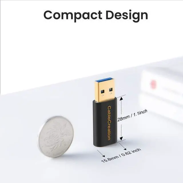 Alt view image 6 of 7 - USB C Female to USB Male Adapter, 5Gbps USB C to USB Adapter