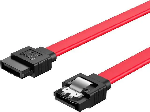 Alt view image 6 of 7 - Vszerda SATA III Cable, [5-Pack] 18-inch SATA III 6.0 Gbps 7pin Female to Female Data Cable with Locking Latch, Red