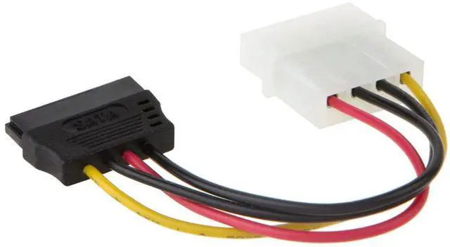 Alt view image 2 of 5 - Vszerda Molex to SATA, [5-Pack] 4-Inch 4 Pin Molex to SATA Power Cable Adapter