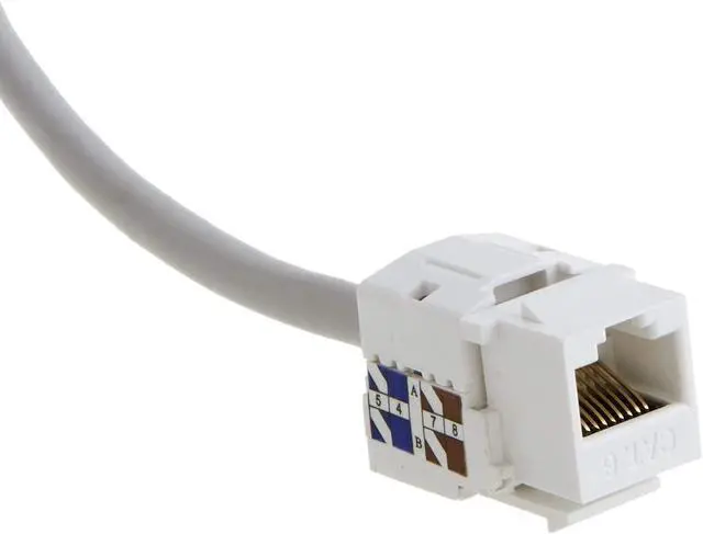 Alt view image 7 of 7 - Vszerda Cat6 Keystone Jack RJ45 Keystone Jack, 60-Pack Keystone Cat6 Modular Female Connectors, White