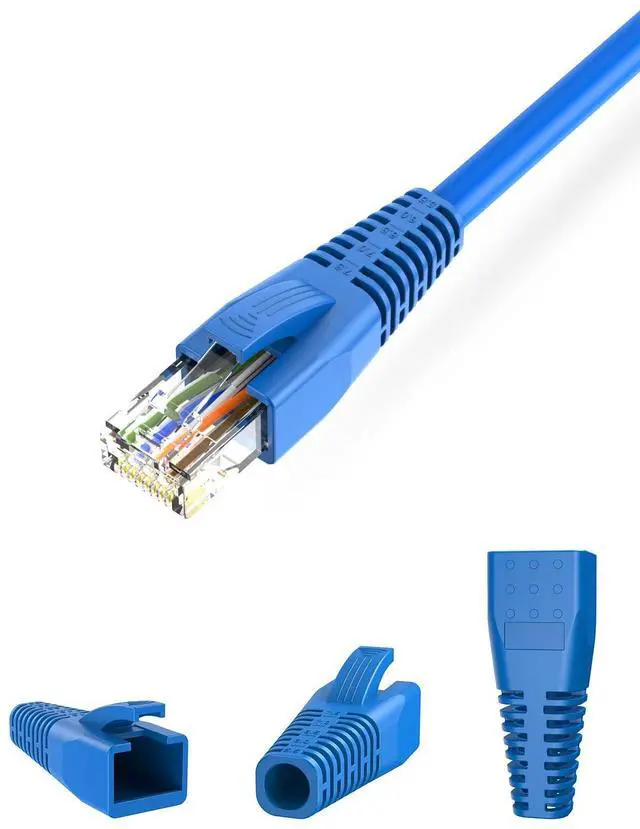 Alt view image 6 of 7 - Vszerda RJ45 Ethernet Network Cable Strain Relief Boot 50-Pack Fits CAT5 CAT5E CAT6 CAT6A, RJ45 Color Coded Cable Connector Plug Cover for Various Diameter LAN Cable, Blue