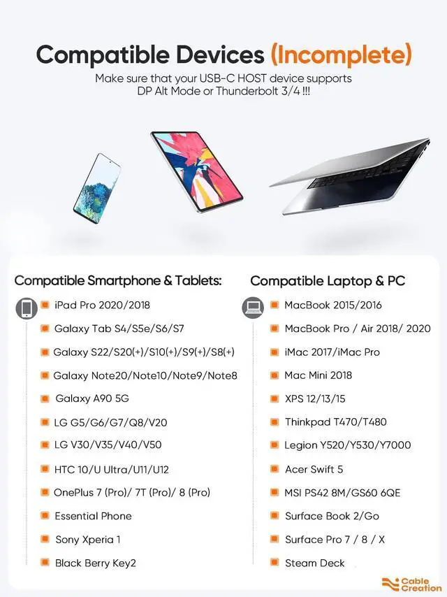 Alt view image 5 of 7 - USB C to HDMI Cable 6FT Male to Male, Thunderbolt 3/4 Compatible for Home Office, 4K High Speed for Galaxy S24/S24 Ultra/S24+/MacBook Pro/Air/M1,iPad Pro and More - Black