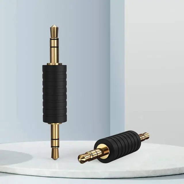Alt view image 7 of 7 - 2 Pack 3.5mm 1/8 Stereo Jack to 3.5mm Audio Male to Male Adapter Connectors Gold Plated Compatible with for TaoTronics, Mpow BH129 Bluetooth Receiver