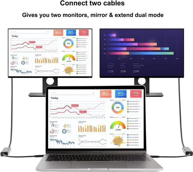 Alt view image 3 of 7 - USB C to DVI Cable 6 FT, USB Type C to DVI Cord, Compatible with MacBook Pro 2019/2018, Surface Book 2, Pixel, XPS 13/15, Yoga 920/910, Galaxy S22, S10+,Surface Pro