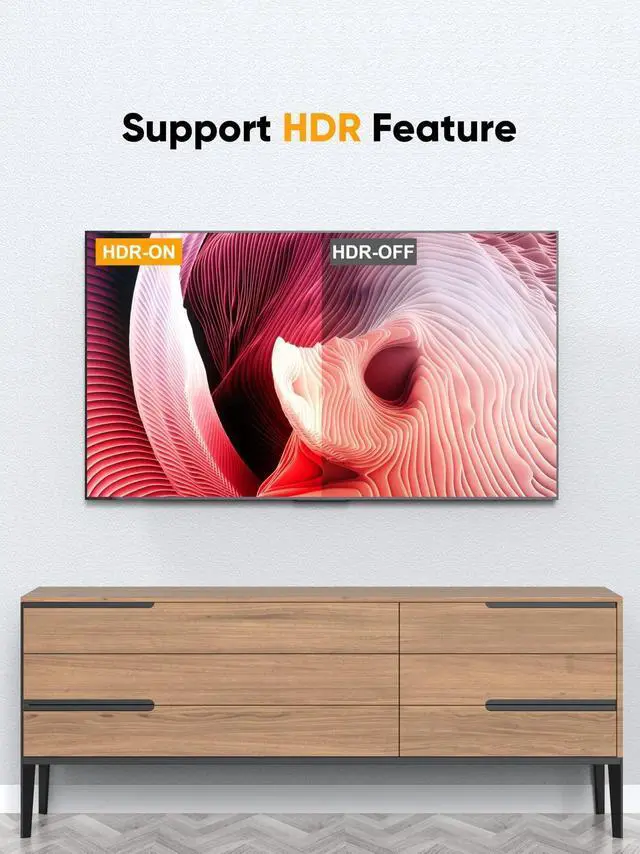 Alt view image 4 of 7 - 8K DisplayPort Cable 10 FT/3M, DP to DP Cable 1.4,Support 8K@60Hz, 4K@144Hz, 2K@165Hz Video Resolution & HDR,Gray