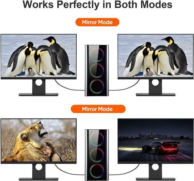 Alt view image 5 of 7 - 10ft DisplayPort Cable, DP 1.2, 4K@60Hz, 2K@165Hz, 2K@144Hz, Nylon Braided, Compatible with PC, Laptop, TV, Gaming Monitor