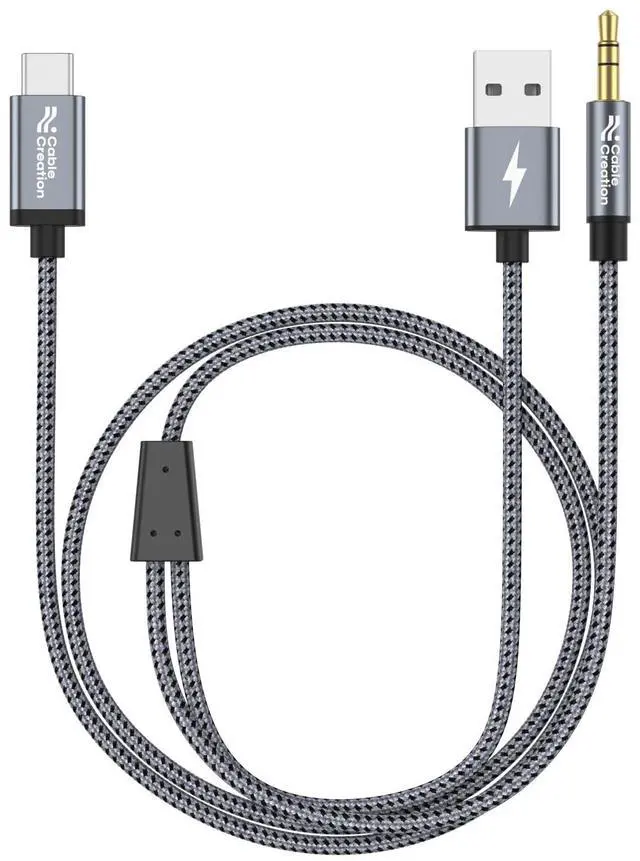 Main image of USB C to 3.5mm Audio Cable with USB Charging Cable, Car Aux Cable, Type C to Aux Jack Headphone Car Stereo with 18W Charge for iPhone 16 15 Pro Max Plus, Galaxy S24/S23+, Pixel 9/8/7+