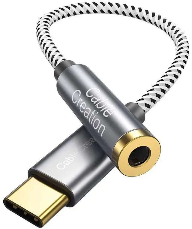 Main image of USB C to 3.5mm Audio Adapter, Type C to Headphone Adapter, USB C to Aux 24bit/96kHz HiFi DAC Cable for iPhone 16 15 Pro Max/15 Pro/15 Plus, iPad, Galaxy S24 S23 Ultra, Pixel 9, 0.33 ft