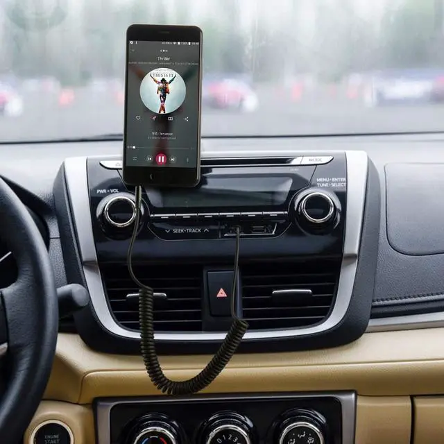 Alt view image 2 of 6 - Aux Cord for Car (1-4FT), Coiled 3.5mm Audio Cable Male to Male,1/8 Auxiliary Stereo Aux Cable for 3.5mm DC Plug Port Device,Headphones,Car Stereos,Speaker, Black