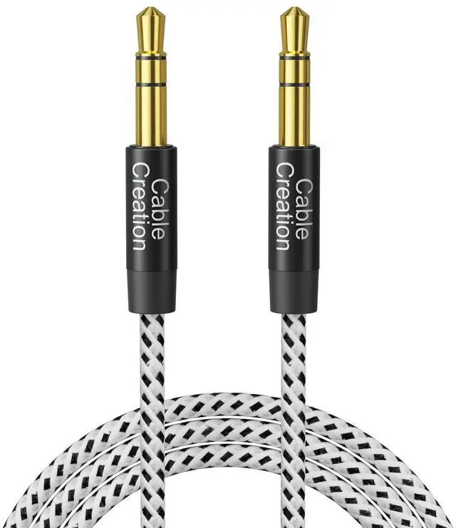 Main image of Aux Cord (3FT/0.9M), 3.5mm Audio Cable Aux to Aux Cable 1/8 Auxiliary Stereo Audio Cable Male to Male for Car Headphones,Speaker, Tablets,Laptops,Android,Smart Phones, Black