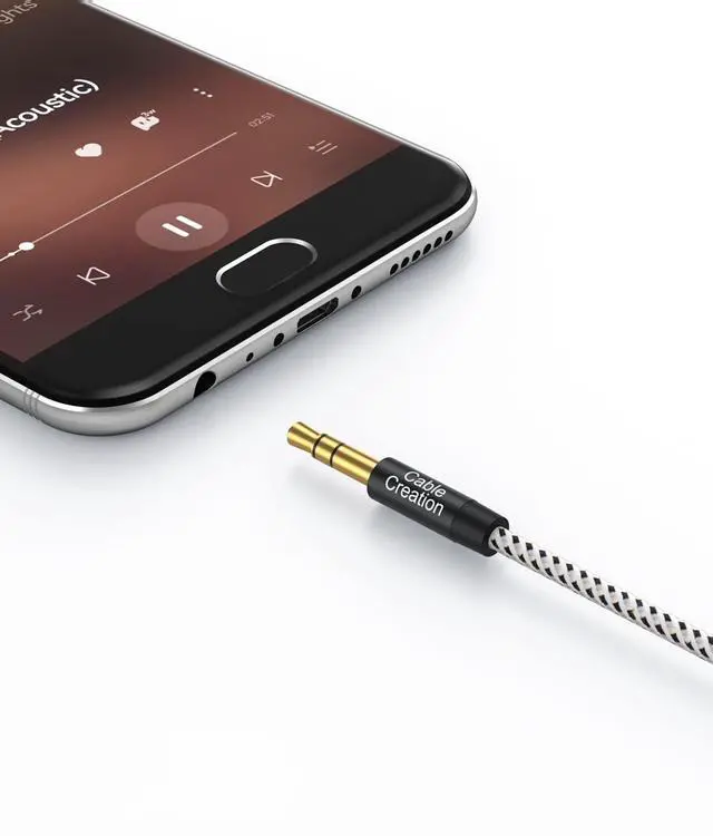 Alt view image 2 of 7 - Aux Cable (10FT/3M) 3.5 mm Audio Cable Male to Male, 1/8 Input Auxiliary Long Aux Cord for Car Extension Cable for Headphones, Car/Home Stereos, Speaker& More, Black