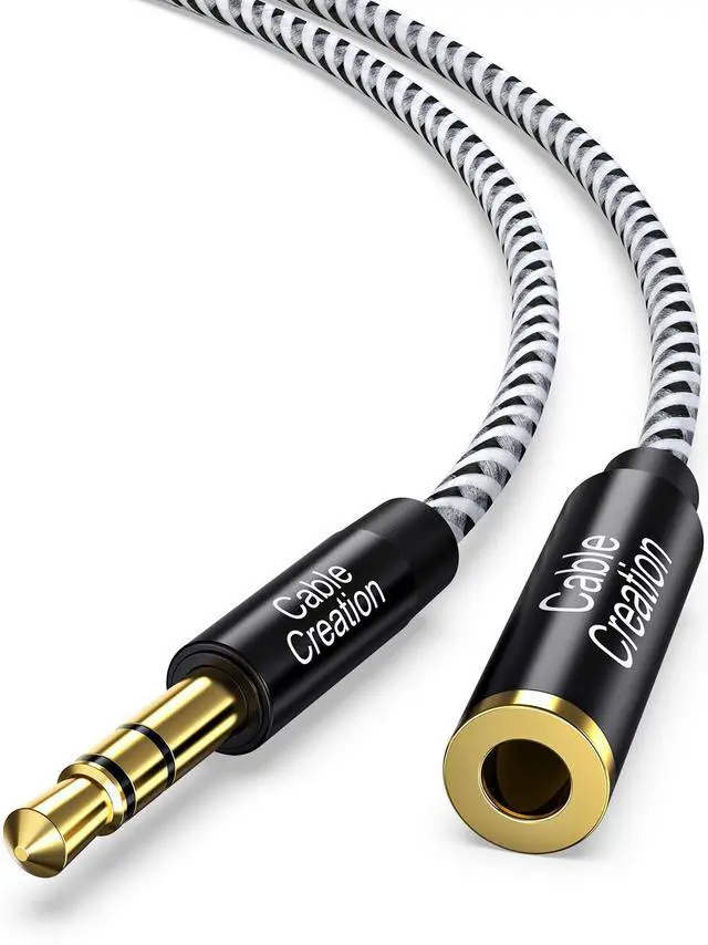 Main image of 3.5mm Headphone Extension Cable 20FT/6m, 3.5mm Male to Female Stereo Audio Cable Adapter with Gold Plated Connector for Headphones, Laptops, Phones, iPads, Mac mini, Home/Car Stereos