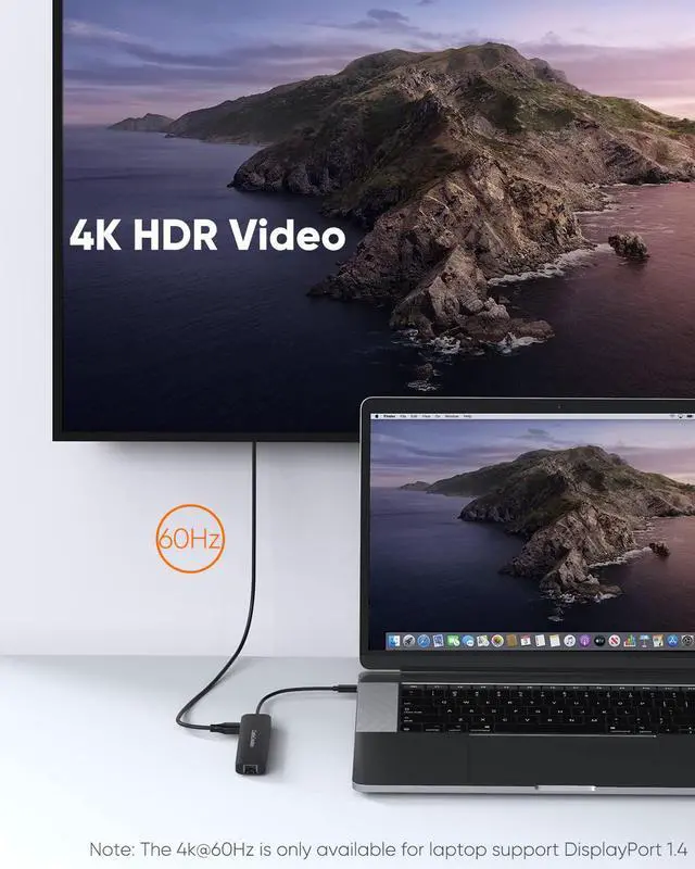 Alt view image 3 of 7 - USB C Hub with Ethernet, 7 in 1 4k@60Hz HDMI USB C Multiport Adapter with 100W PD, 2 USB 3.0 Ports, SD/TF Cards Reader Compatible for MacBook Pro/Air M1 M2, iPad Pro/Air, Dell XPS, HP
