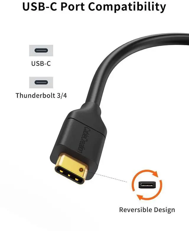 Alt view image 4 of 7 - USB C to USB B 3.1 Cable 6FT, 5Gbps USB Type B to USB C Cable for Thunderbolt 3 Host MacBook Pro Air, External Hard Drive, Docking Station, Scanner, Black,1.8M