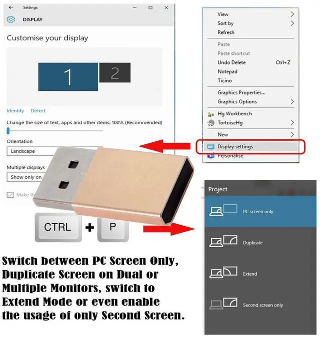 Alt view image 2 of 7 - Vszerda DP Virtual Display Adapter Displayport Dummy Plug Headless Ghost Emulator 2560x1600p@60Hz