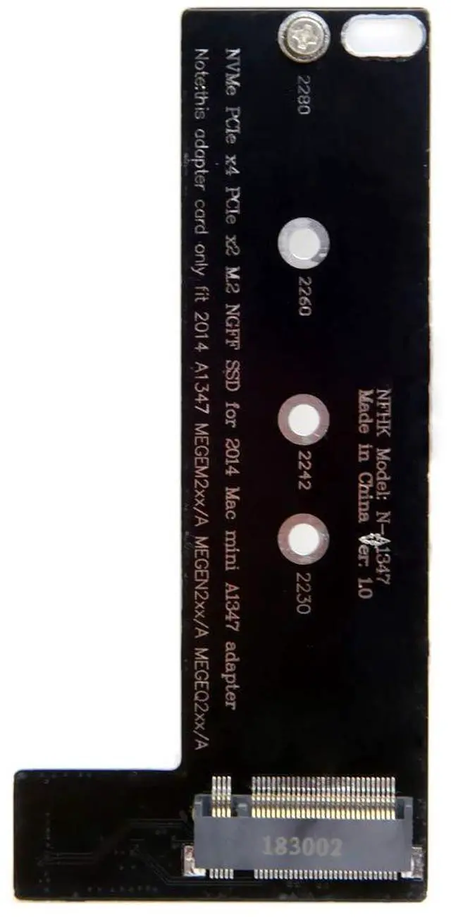 Alt view image 7 of 7 - Vszerda M.2 NGFF M-Key NVME SSD Convertor Card for 2014 MacBook Mini A1347 MEGEN2 MEGEM2 MEGEQ2