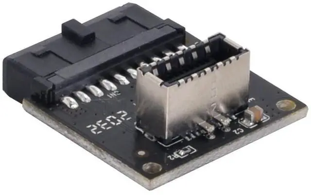 Alt view image 6 of 7 - Vszerda USB 3.1 Front Panel Socket Type-E to USB 3.0 20Pin Header Male Extension Adapter for Motherboard