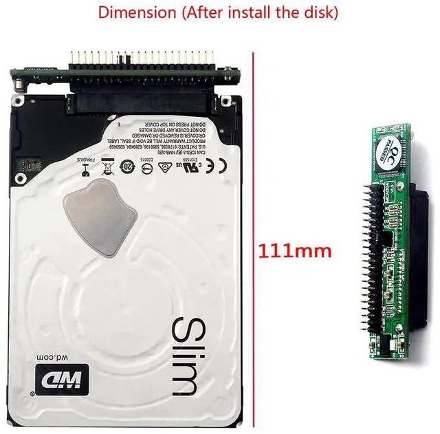 Alt view image 3 of 7 - Vszerda SATA Female to IDE 44Pin Converter Adapter PCBA for Laptop & 2.5" Hard Disk Drive