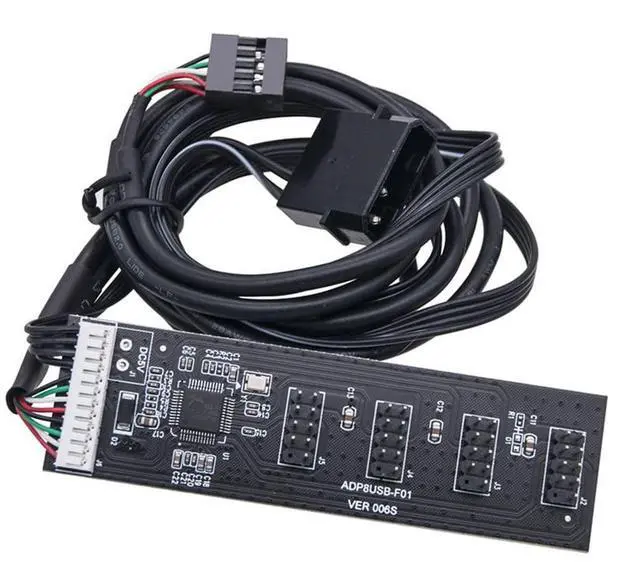 Main image of Vszerda USB 2.0 9pin 10pin Header 1 to 4 Female Splitter Extension Cable HUB with IDE 5V Power Connector Adapter Port Multilier