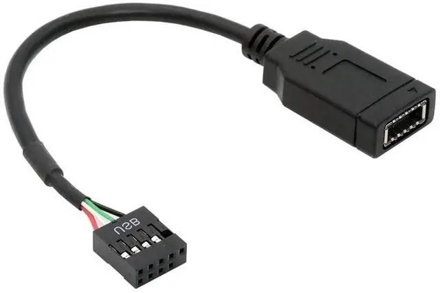 Main image of Vszerda USB 2.0 9Pin 10Pin Mainboard Header Male to Single USB 3.1 Front Panel Socket Key-A Type-E Extension Cable 0.15M