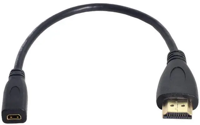 Alt view image 4 of 4 - Vszerda 20cm Micro HDMI Socket Female to HDMI Male Adapter Cable for Tablet & Cell Phone