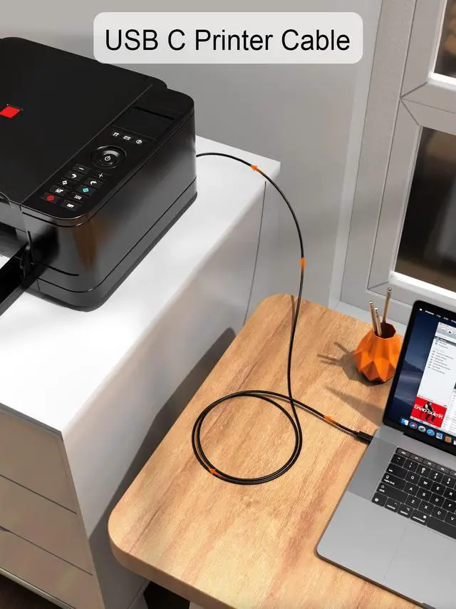 Alt view image 2 of 7 - USB B to USB C Cable 15FT/4.5M, Printer Cable to USB C, Type B to Type C Cord Compatible with Most USB-B Port Printers, MacBook Pro/Air, Yamaha Midi Controller/Keyboard, etc.