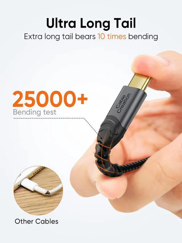 Alt view image 5 of 7 - USB C to USB C Cable 6.6ft 2PACK, 60W USB-C Fast Charging Cord, Double-Braided Type C to C Work with iPhone 15/16, iPad, Galaxy S24 23 22, Powerbank, Tablet, Android Phone