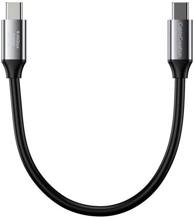 Main image of Short USB4 Cable 0.5FT, Thunderbolt 4 Cable 40Gbps, 240W, 8K@60Hz, Compatible with Thunderbolt 3, Thunderbolt 4 and USB-C