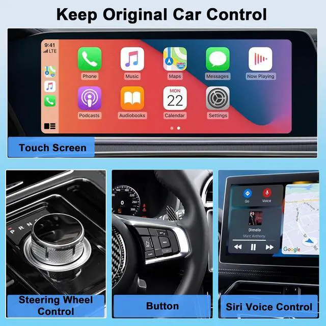 Alt view image 5 of 7 - Android Auto & CarPlay Wireless Adapter - 2 in 1 Wireless for iPhone & Android, Plug & Play for Factory Wired Cars - Supports iOS 10+