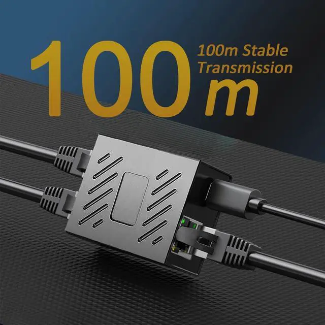 Alt view image 6 of 7 - Vszerda RJ45 Ethernet Spliter 1 to 2, Ethernet Swtich1 Female to 2 Female with USB Power Cable, RJ45 Splitter for Cat5/5e/6/7/8 Cable [2 Devices Simultaneously Networking]