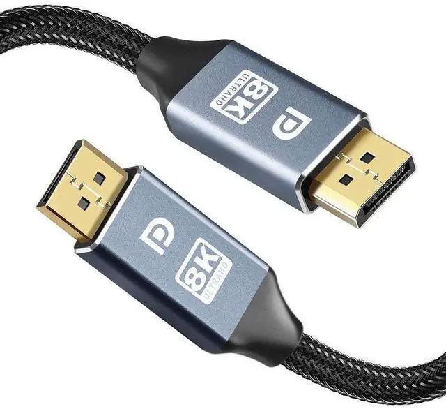 Main image of Vszerda DisplayPort Cable 1.4, 8K 10Ft/ 3M DP to DP Cable Cord (8K@60Hz 7680x4320, 4K@240Hz, 2K@144Hz) VESA Certified HBR3 High Speed for Laptop, PC, Gaming Monitor, TV Gaming Monitor - Grey