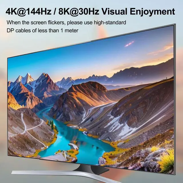 Alt view image 4 of 7 - KVM Switch 2 Monitors 3 Computers 4K@144Hz, Displayport KVM Switch Dual Monitor for 3 Computer Share 2 Monitor and 4 USB 3.0 Devices, with Wired Remote, Power Adapter