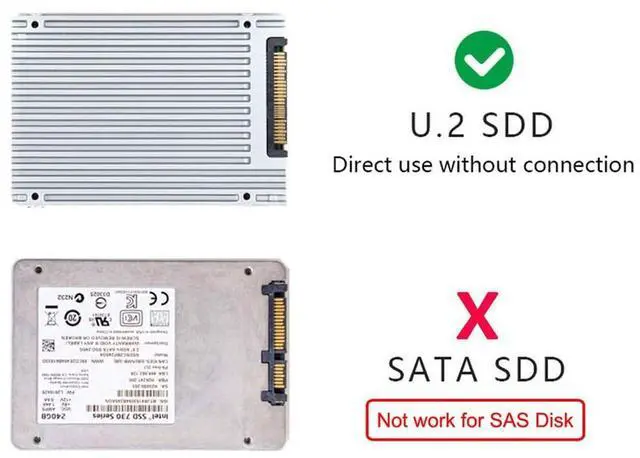 Alt view image 7 of 7 - Vszerda 22x80mm U.2 Kit SFF-8639 NVME PCIe4.0 SSD Adapter for Mainboard SSD 750 p3600 p3700 M.2 SFF-8643 Mini SAS HD