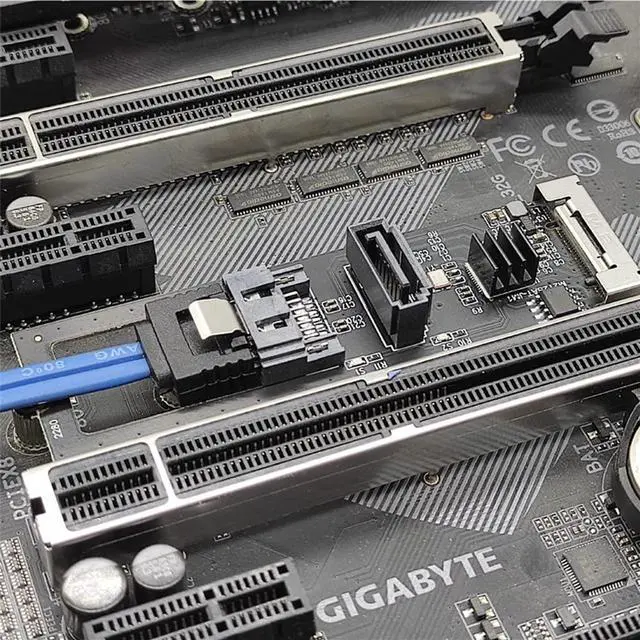 Alt view image 7 of 7 - Vszerda NGFF Key B+M PCI Express to SATA 3.0 6Gbps Dual Ports Vertical Horizontal Adapter Converter Hard Drive Extension Card JMB582 2280