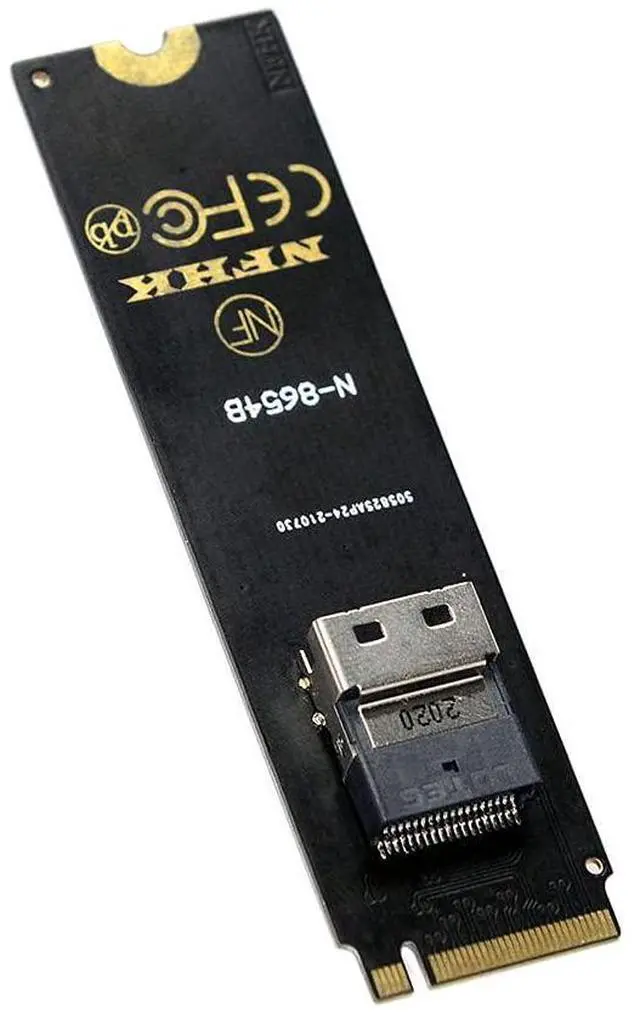 Alt view image 2 of 7 - Vszerda NGFF M-Key NVME to U.2 U2 Kit SFF-8639 to SFF-8654 Slimline SAS PCIe SSD Adapter for Mainboard