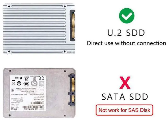 Alt view image 5 of 7 - Vszerda NGFF M-Key NVME to U.2 U2 Kit SFF-8639 to SFF-8654 Slimline SAS PCIe SSD Adapter for Mainboard