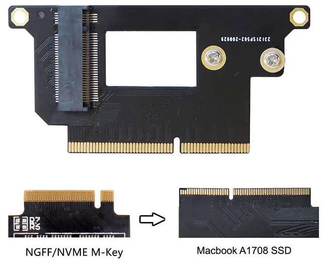 Alt view image 7 of 7 - Vszerda M.2 NGFF M-Key NVME SSD Convert Card fit for Mac Pro 2016 2017 13" A1708