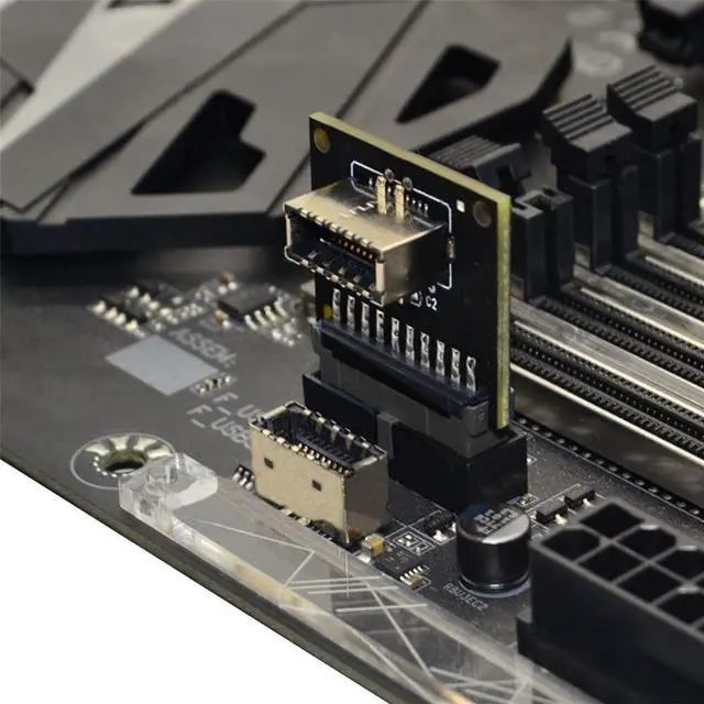 Alt view image 7 of 7 - Vszerda 2pcs USB 3.1 Front Panel Socket Key-A Type-E to USB 3.0 20Pin Header Male Extension Adapter for Motherboard