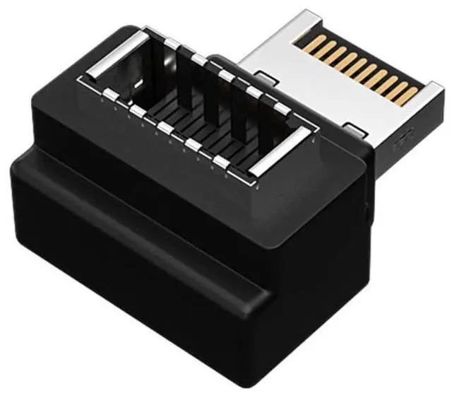 Alt view image 6 of 7 - Vszerda 3pcs USB 3.1 Front Panel Header Female Type-E to Male Type-A & Type-C USB-C Motherboard Extension Data Angled Adapter